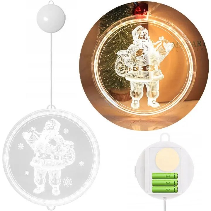 Tutumi Tutumi, LED svietiaca ozdoba so vzorom Santa Claus 3xAAA LED26 16cm CD003, CHR-03000