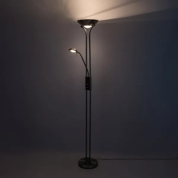 Brilagi - Stmievateľná stojacia lampa SCARLETT 1xR7s/230W/230V+1xG9/40W matný chróm