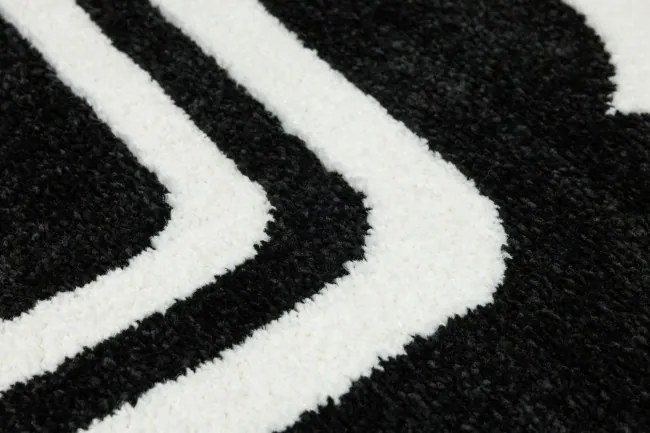 Detský koberec LIMA M138A čierny / biely