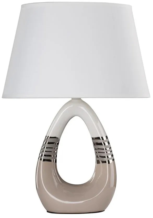 Candellux ROMANO Stolná lampa 1X60W E27 beige and white 41-79954