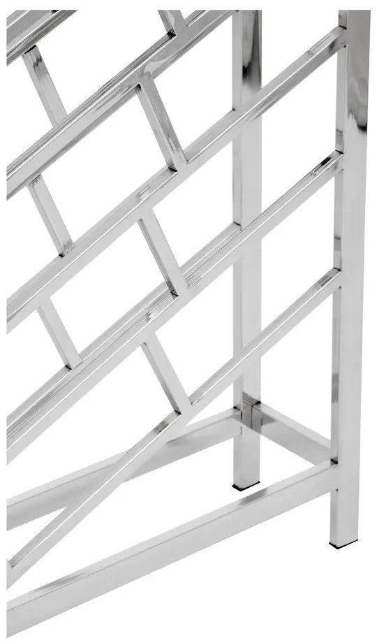 Kovový regál na víno v lesklo striebornej farbe na 24 fliaš Barolo – Premier Housewares