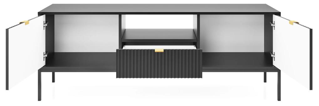 PROXIMA.store - Dizajnový televízny stolík - NOVA FARBA: čierna, FARBA NÔH: čierna