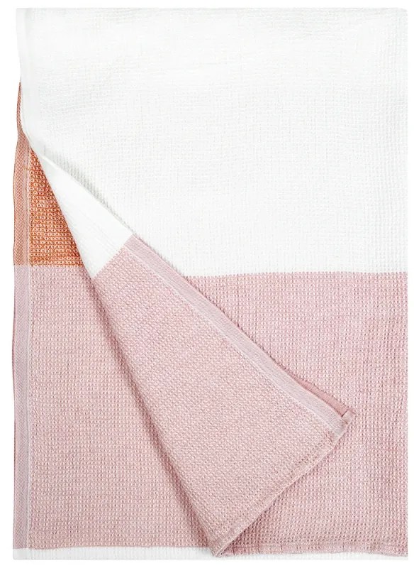 Uterák Terva, bielo-oranžovo-ružový, Rozmery 85x180 cm