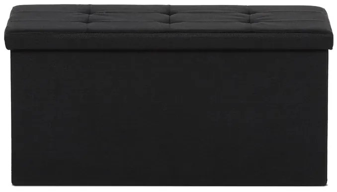 Autronic BONTEC Taburet s úložným priestorom, čierna, látka, TAB-462 BK2 Farba: Čierna