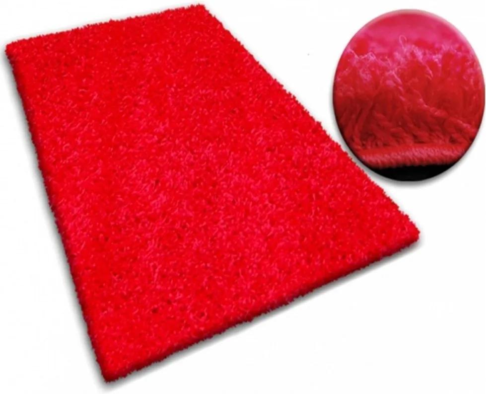 Kusový koberec Shaggy Galaxy červený, Velikosti 80x150cm