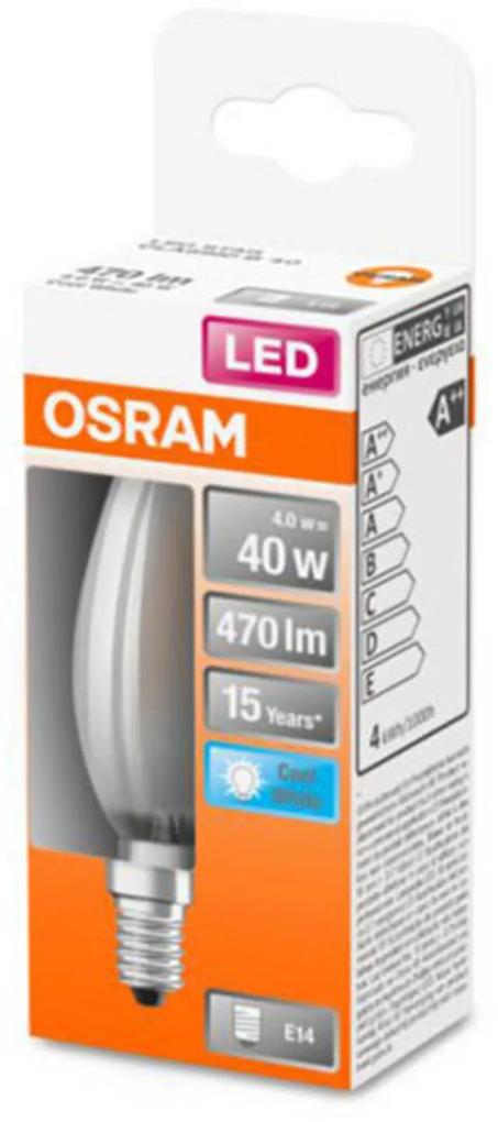 OSRAM Classic B LED žiarovka E14 4W 6.500K matná