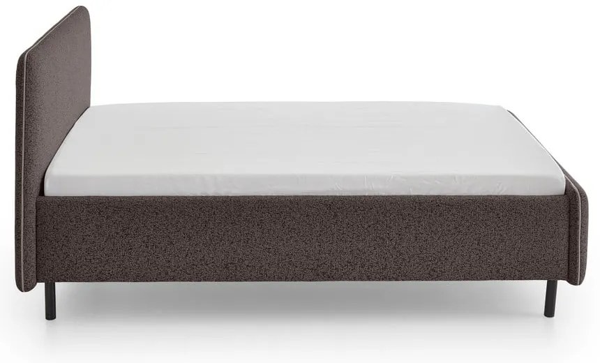 Antracitová čalúnená dvojlôžková posteľ bez roštu 160x200 cm Primo – Meise Möbel