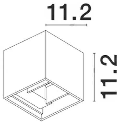Nova Luce Svietidlo COMO S WALL GREY nástenné, IP 54, 2x3 W 847407