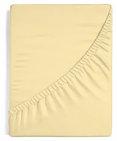 Napínacia plachta na matrac- svetložlté froté 100/220/25