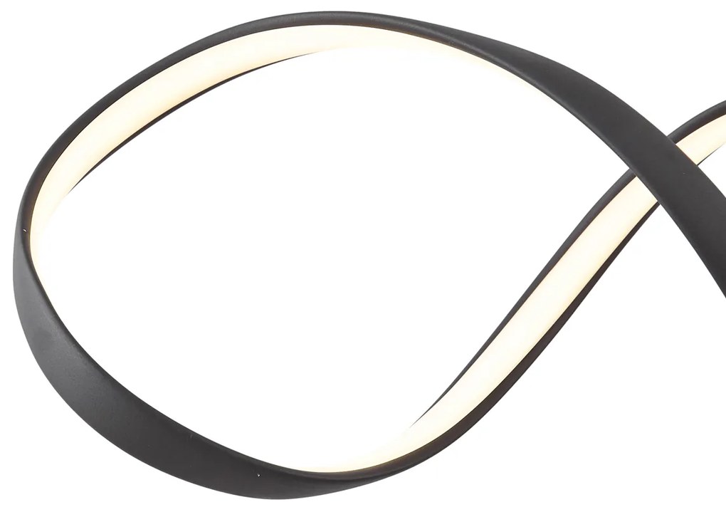 Dizajnové závesné svietidlo čierne 100 cm vrátane LED 3-krokového stmievania - Wokkel