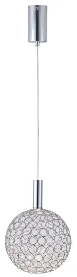 LED Luster na lanku PERFORATO LED/6,3W/230V 3000K lesklý chróm pr. 20 cm