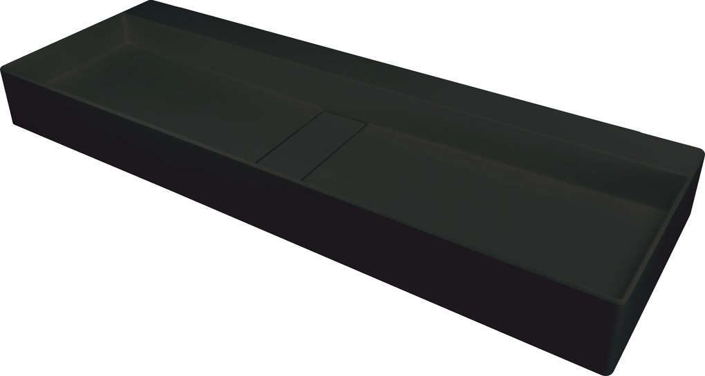 Deante Umývadlo na dosku Blur 100x40 cm - CQB NU1S, granit, čierna