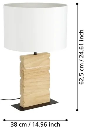 Eglo 39917 - Stolná lampa CONTESSORE 1xE27/40W/230V 62,5 cm hnedá