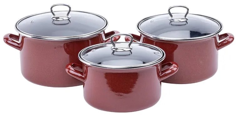 Smaltovaný hrniec s pokrievkou MARIGOLD RED 3,7 l