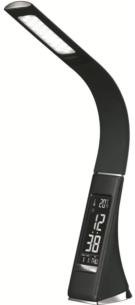 LED Stmievateľná stolná lampa s displejom LED/10W/5V čierna