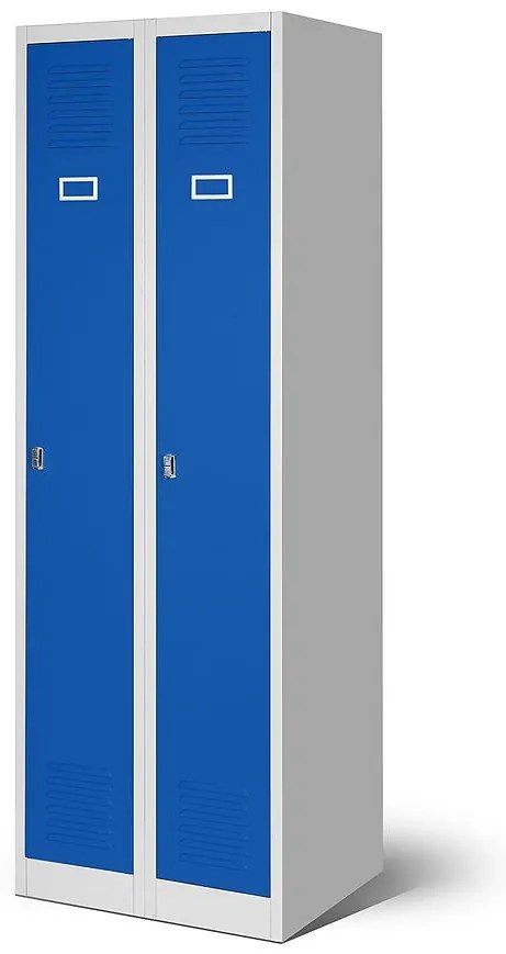 Skriňa Kacper 2 kovová šedý/modrá