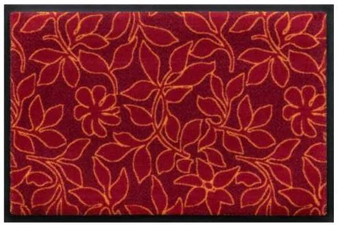 Kvety a listy premium rohožka - červené listy (Vyberte veľkosť: 100*70)