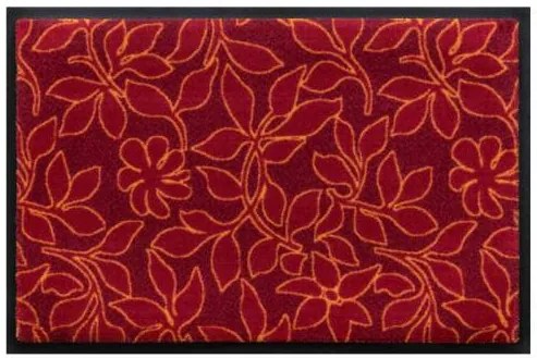 Kvety a listy premium rohožka - červené listy (Vyberte veľkosť: 75*50 cm)
