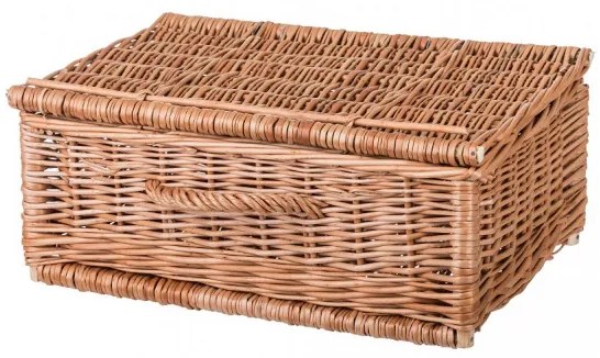 Prútený vŕbový box, zásuvka, s vekom a zámkom