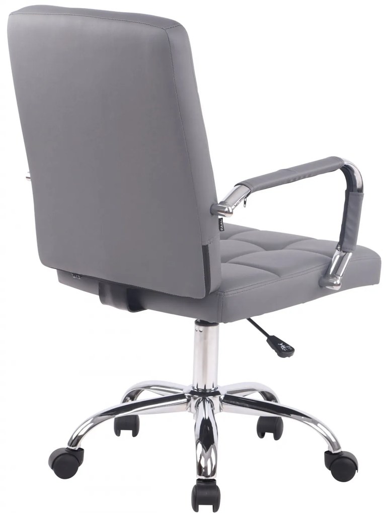 Design-Shop Kancelárska stolička D-Pro - koženka - Sivá