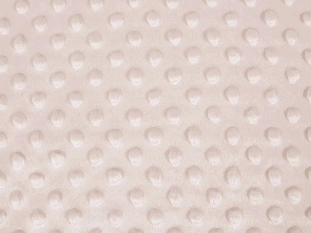 Biante Hrejivé posteľné obliečky Minky 3D bodky MKP-010 Púdrovo béžové Jednolôžko 140x200 a 70x90 cm