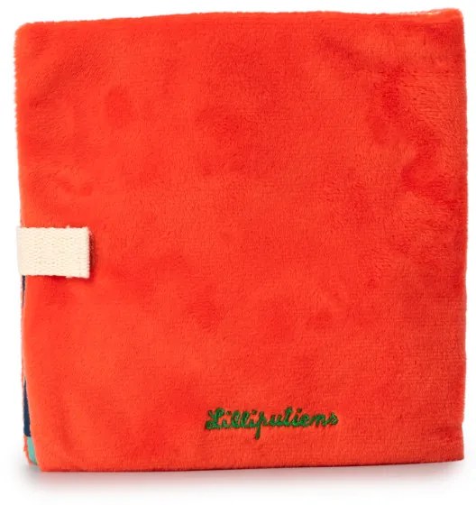 Lilliputiens - textilná knižka s aktivitami - jelenček Stella a jeho maznáčik