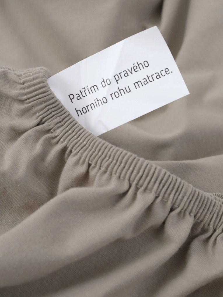 Jersey plachta s elastanom Deluxe 120 × 200 cm – sivohnedá