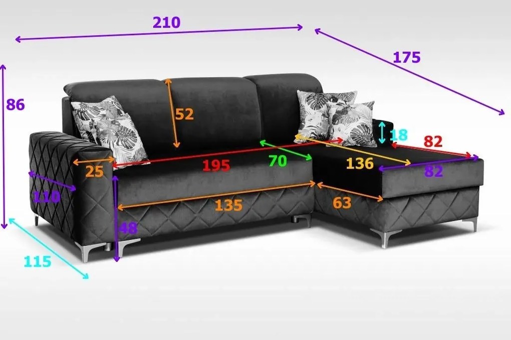 Sedacia súprava Borys mini, ľavá, zelená (terra 39 /pol. tropic)