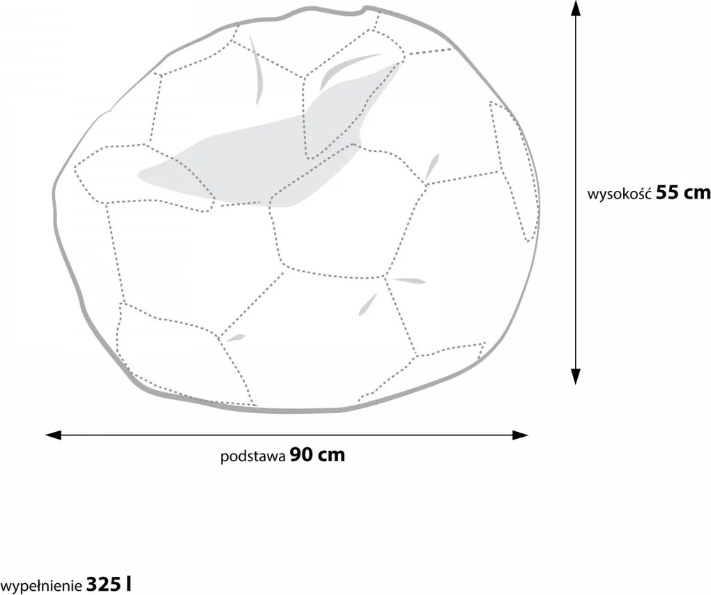 Sedací vak Sport L - Bielo-Oranžový E01/E04