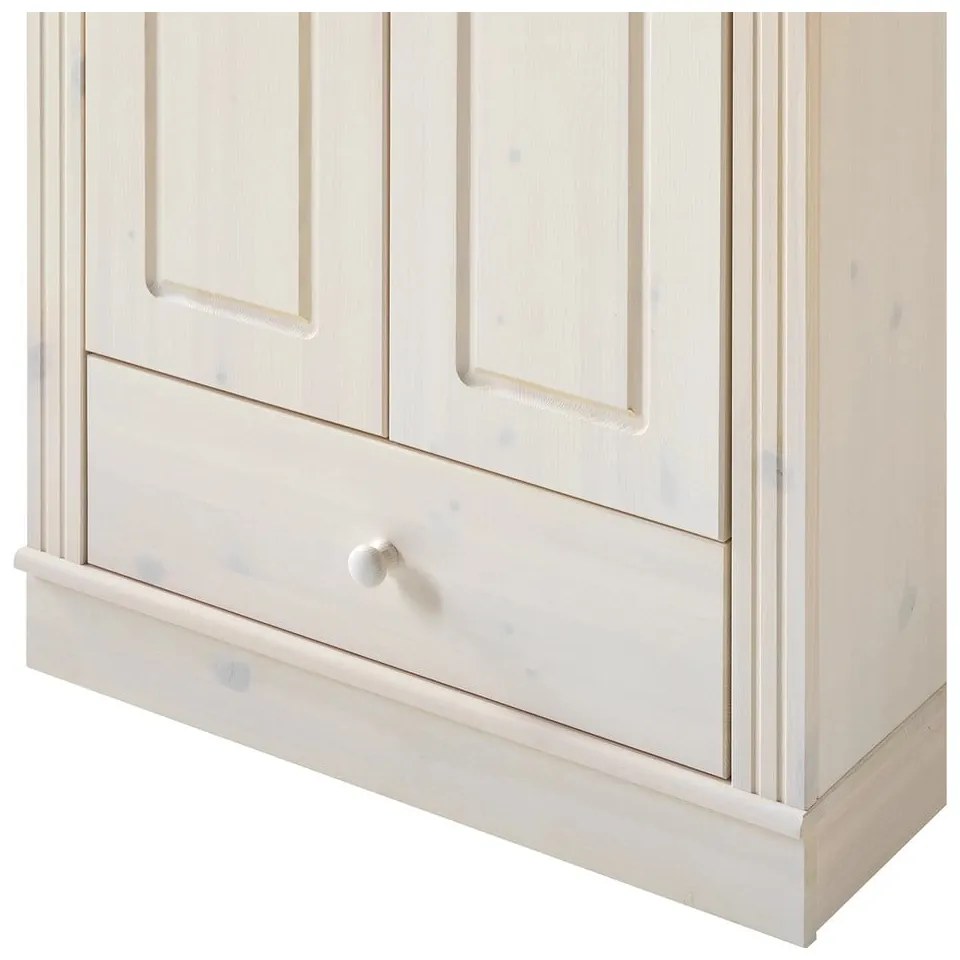 Biela šatníková skriňa z borovicového dreva 65x180 cm Anita – Støraa