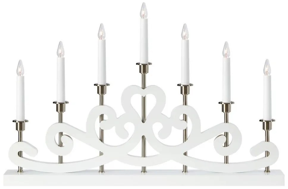 Markslöjd 705965 - Vianočný svietnik NIGHTFALL 7xE10/3W/230V biela ML1359