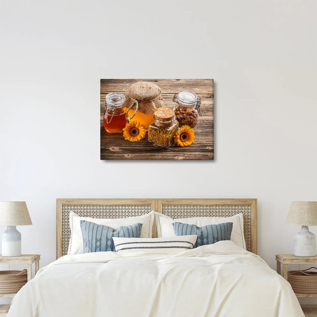 Obraz - Zátišie s medovými pohármi (70x50 cm)