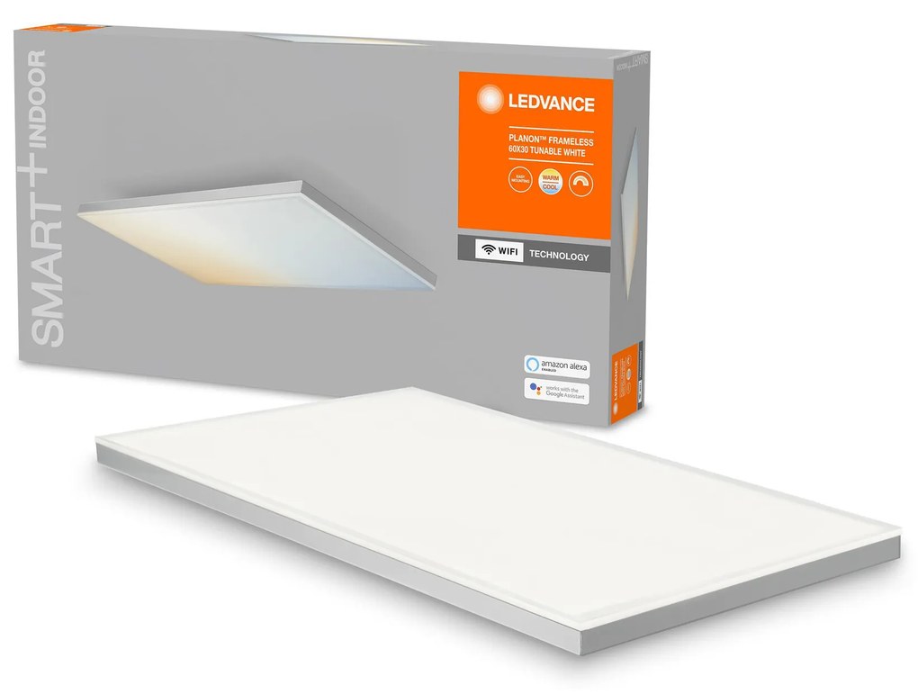 LEDVANCE Chytrý LED panel SMART WIFI PLANON FRAMELESS, 28W, teplá biela-studená biela, 60x30cm