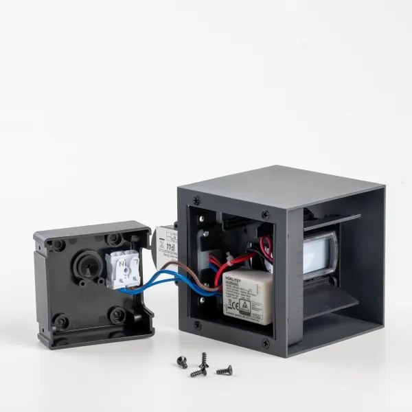 BRILAGI - LED vonkajšie nástenné svietidlo s čidlom CUBE LED/6W/230V antracit
