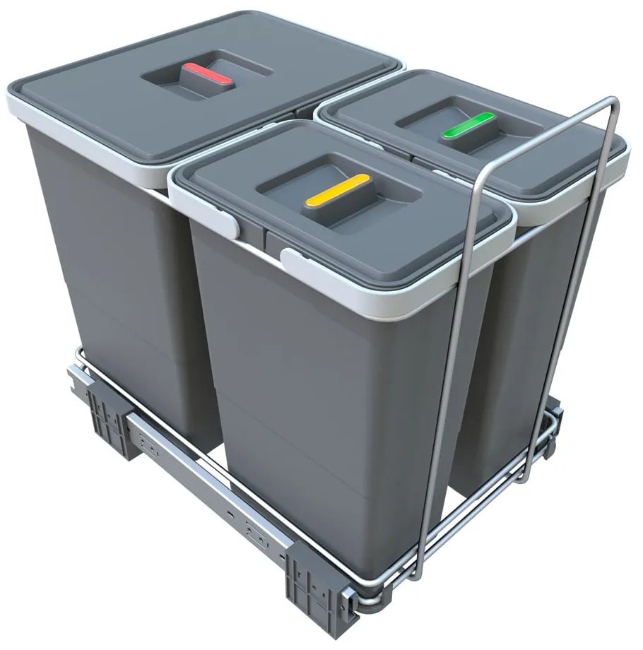 Plastový odpadkový kôš na triedený odpad/vstavaný 18 + 8 + 8 l Ecofil - Elletipi