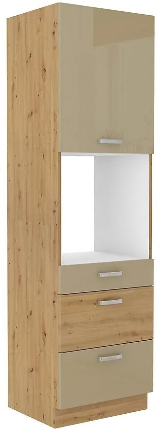 Skrinka do kuchyne Artisan cappuccino lesk 60DPS-210 3S 1F