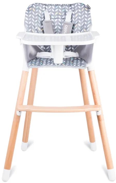 Detská jedálenská rastúca stolička barva: šedá, barevný vzor