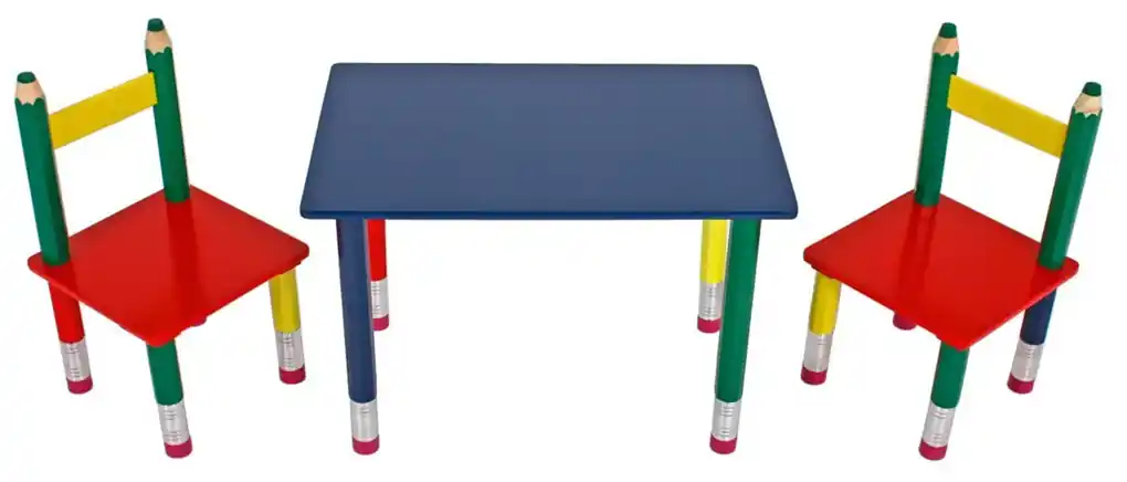 Detský set stôl + 2 stoličky PASTELKY | Biano