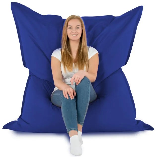 Vankúš na sedenie tmavomodrý nylon