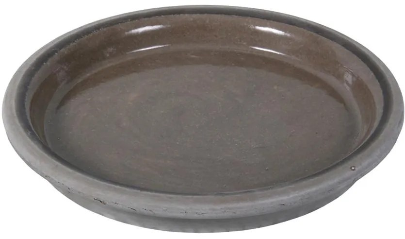 Podmiska pod kvetináč DISKO keramická čadičový melír d32cm