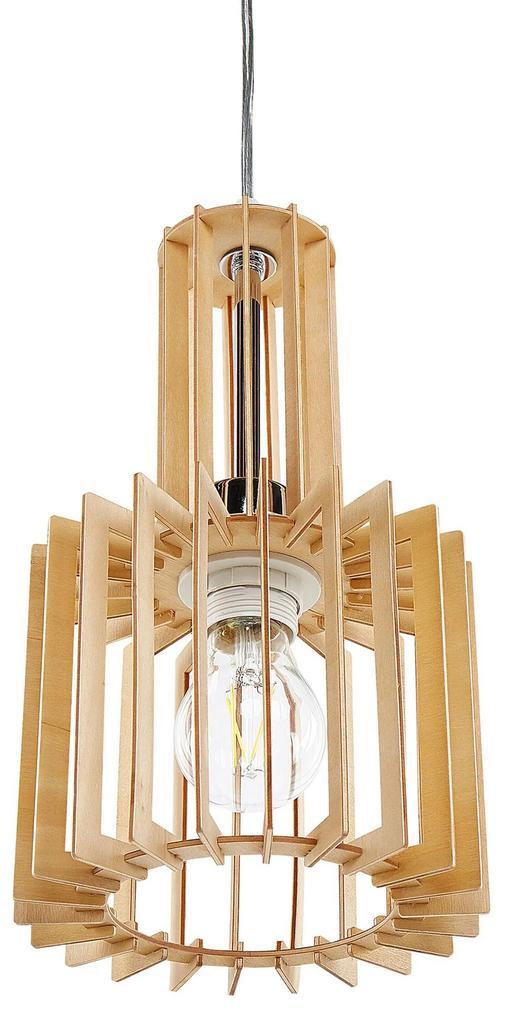 Závesná lampa svetlé drevo NIARI Beliani