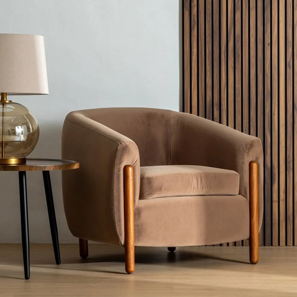 Svetlohnedé kreslo – Ixia