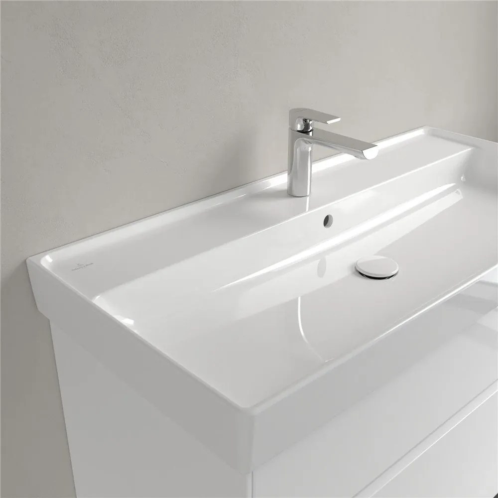 VILLEROY &amp; BOCH Collaro umývadlo na skrinku s otvorom, s prepadom, 1000 x 470 mm, biela alpská, 4A33A501