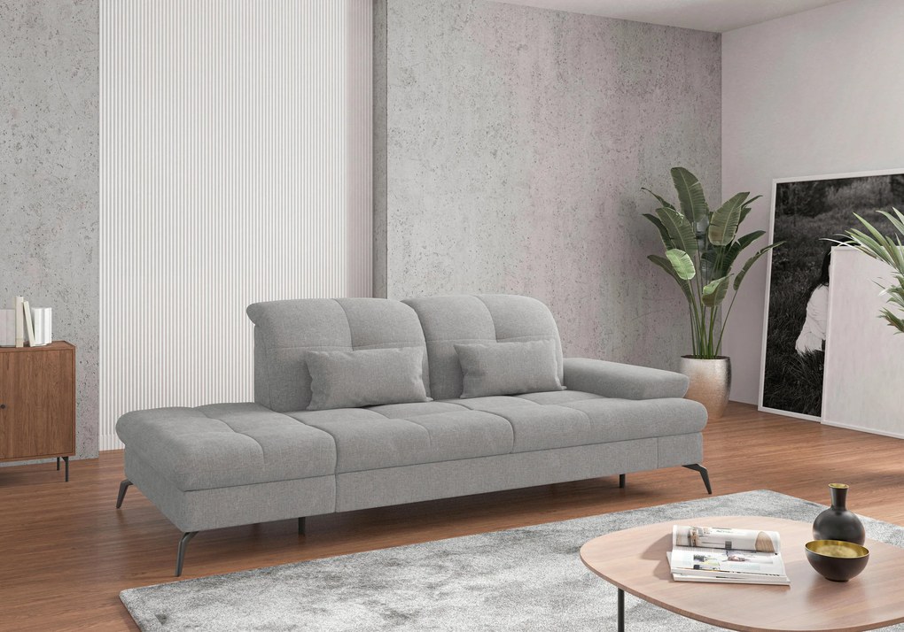 XXXLutz LEŇOŠKA, textil, svetlosivá Sit & More - Online Only obývacie izby - 000144009992