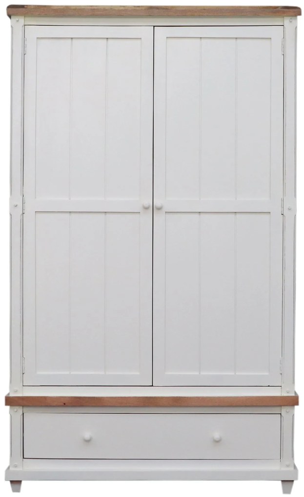 furniture-nabytek.cz - Rustikálna šatníková skriňa 120x200x60 z dreva mango