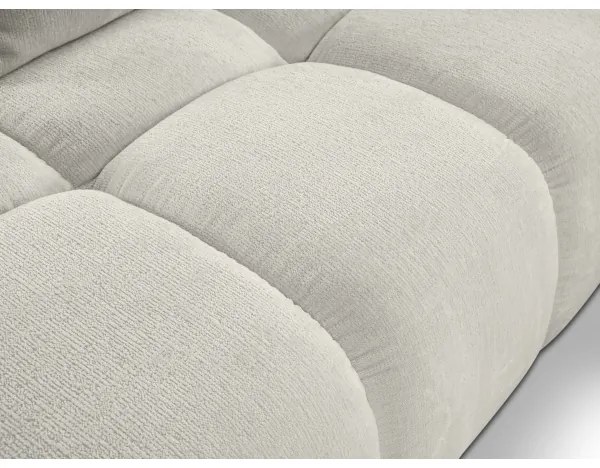 Rozkladacia rohová čalúnená sedacia súprava s úložným priestorom v tvare L ALMADA, pravé prevedenie, béžová