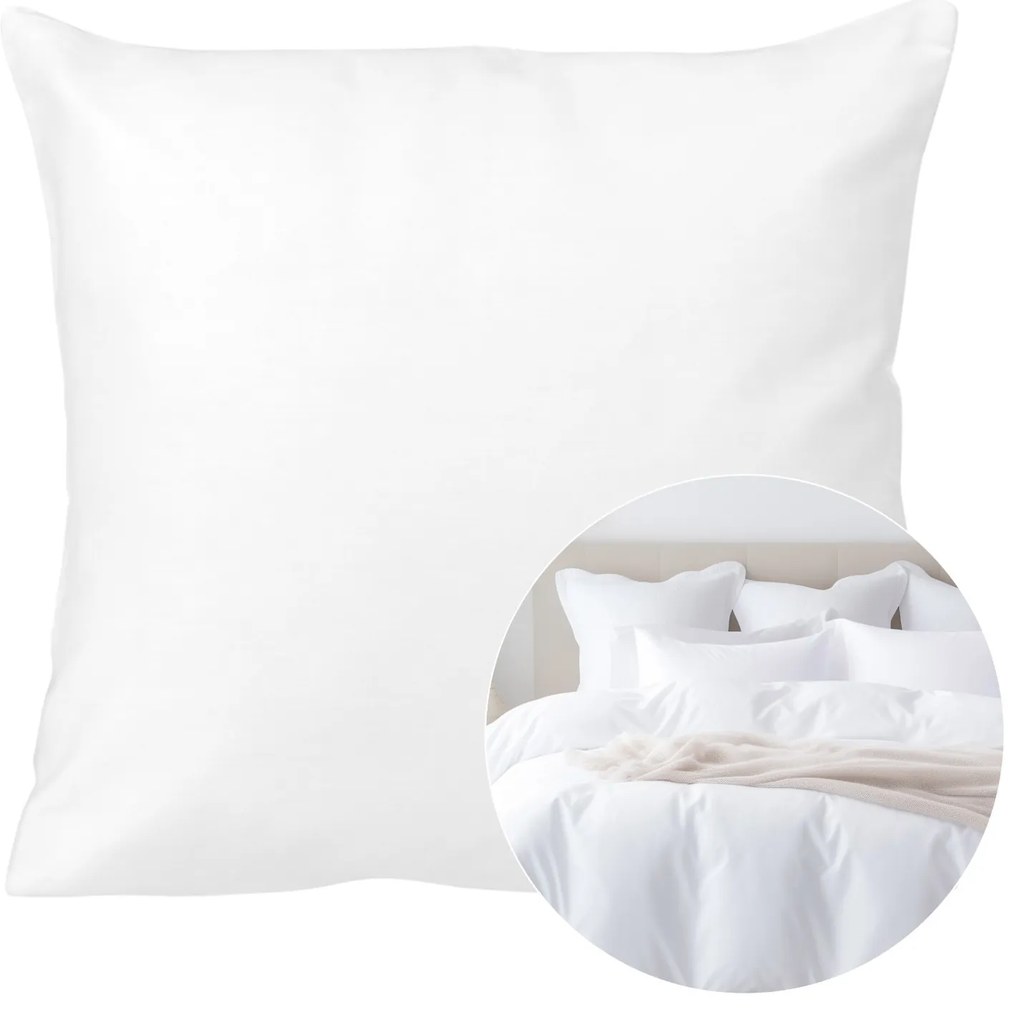 SATÉNOVÁ OBLIEČKA NA VANKÚŠ 603 40X40 CM BIELA