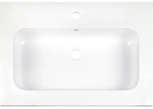 Kúpeľňový nábytkový set Pulse 70 cm s umývadlom dub Nebraska so zrkadlovou skrinkou