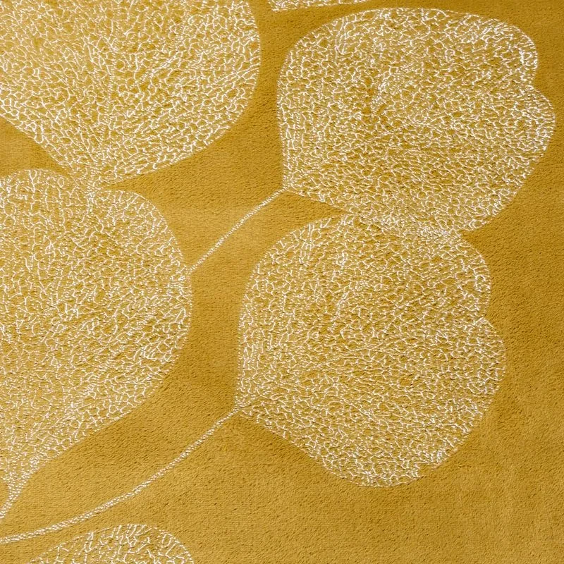 Dekorstudio Deka s rastlinným vzorom GINKO2 150x200cm - medovozlatá Rozmer deky: 150x200cm