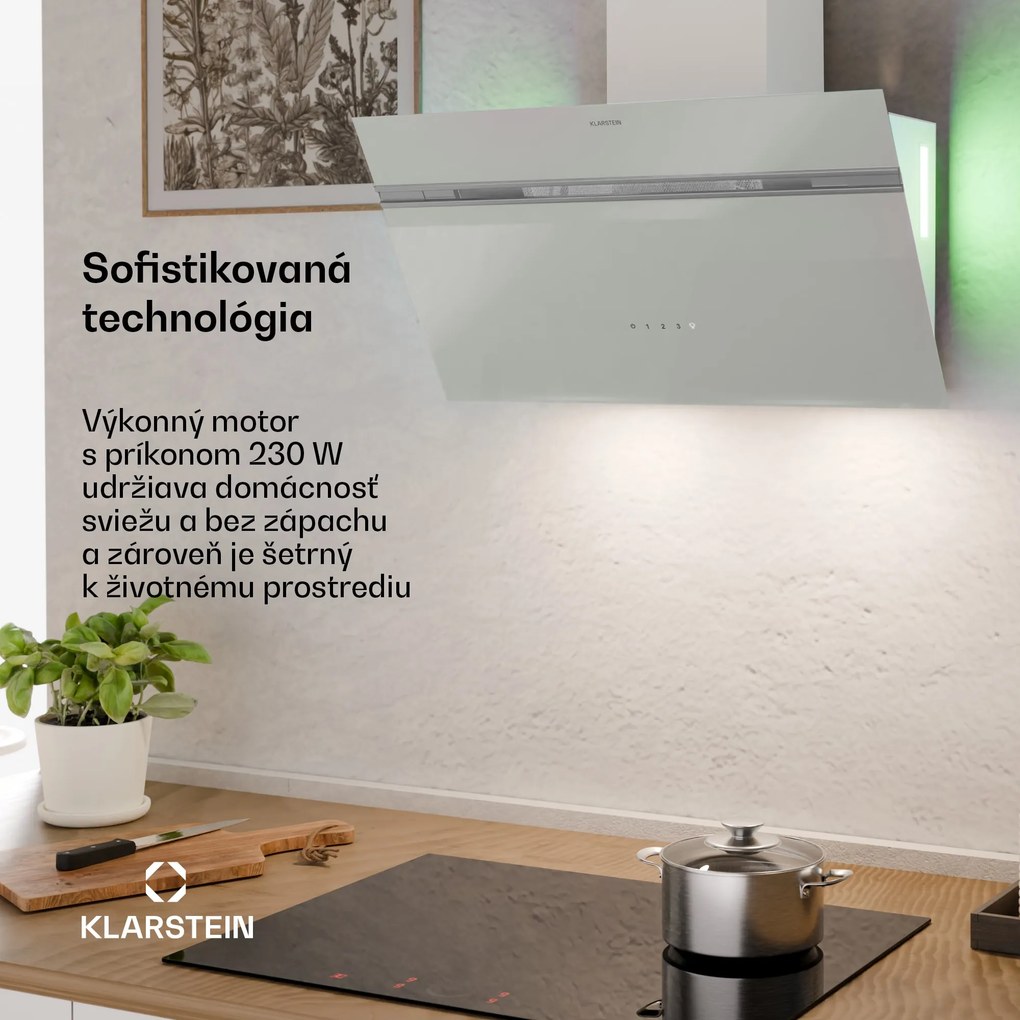 Klarstein Alina odsávač pár | 70 cm | 600 m³/h | Tichý | EEK A